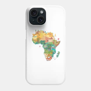 Cartoon Map of Africa Phone Case