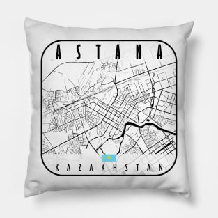 Astana Map Kazakhstan Pillow