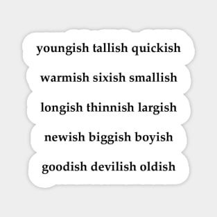 ish words for Rocky Flintstone Magnet