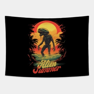 Alien Summer- Extraterrestrial Beach Vibes Tapestry