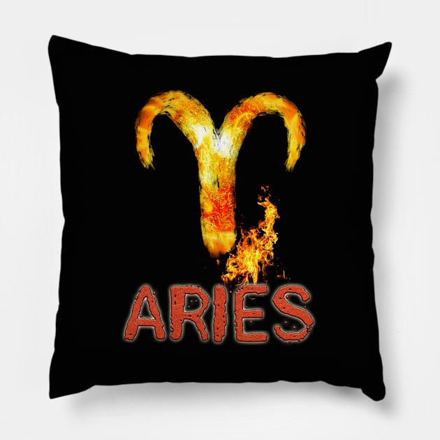 Aries Zodiac sign Pillow by kasumi83@bk.ru