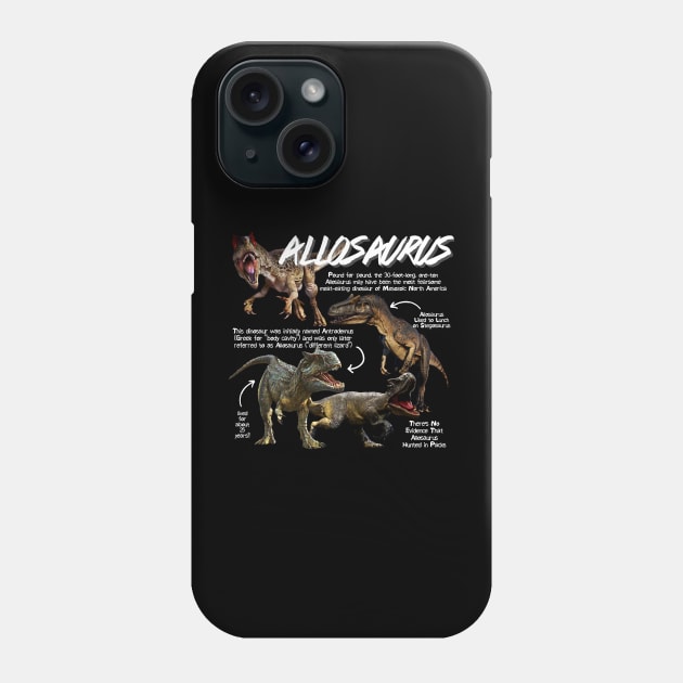 Allosaurus Fun Facts Phone Case by Animal Facts and Trivias