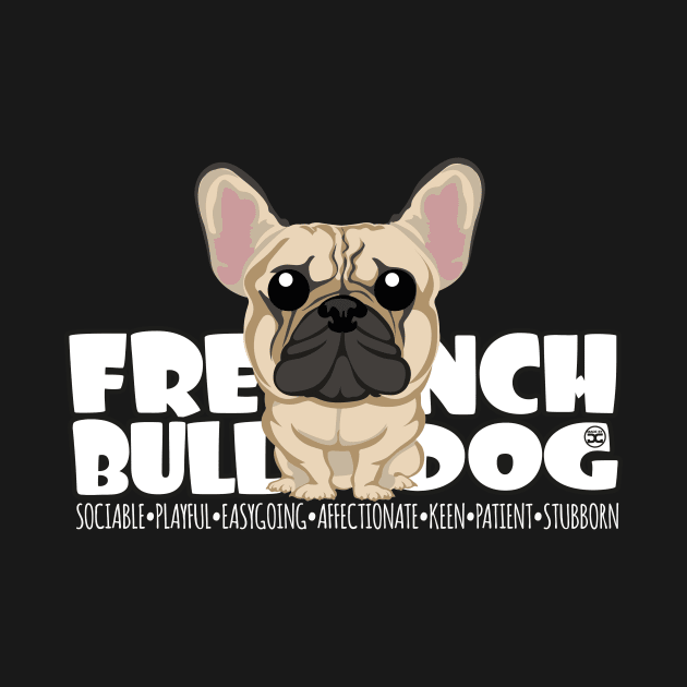 French Bulldog (Fawn)- DGBigHead by DoggyGraphics