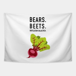 The office, bears, beets Tapestry