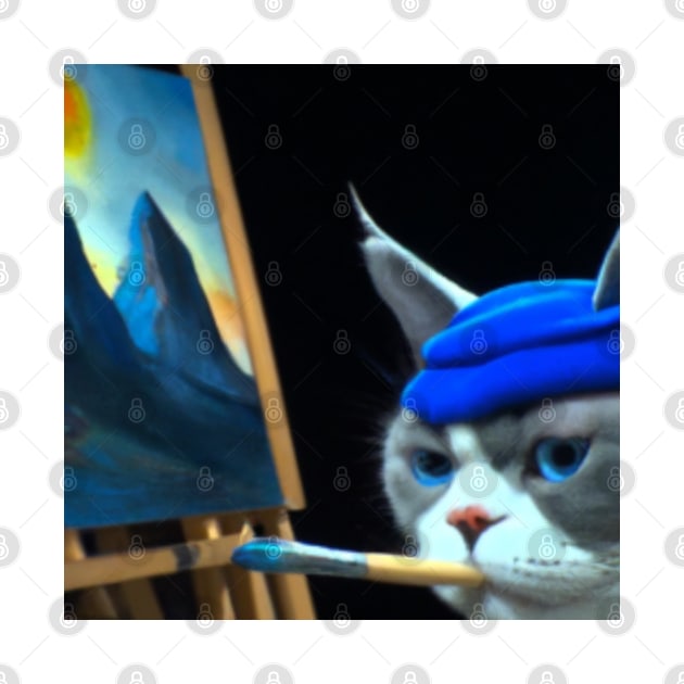 Sir Purrington Smurf Cat by tearbytea