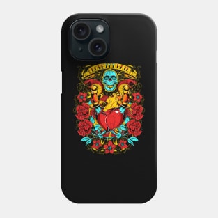 skull with cobra Phone Case