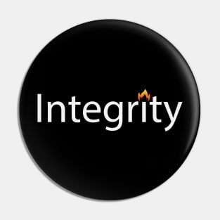 Integrity artistic text design Pin