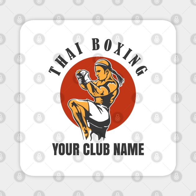 Thai Boxing Club Emblem Magnet by devaleta