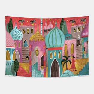 Christmas Oriental city bethlehem religious Tapestry