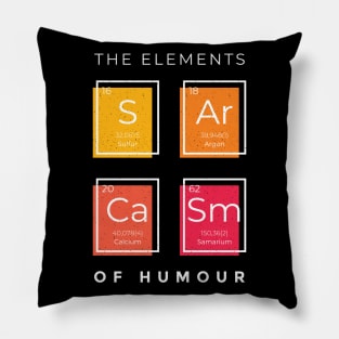 Sarcasm Elements Funny Graphic Design Pillow