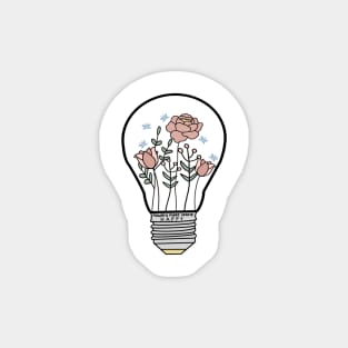 flower light bulb Magnet