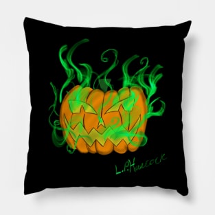 Flaming Jack-o-lantern Pillow
