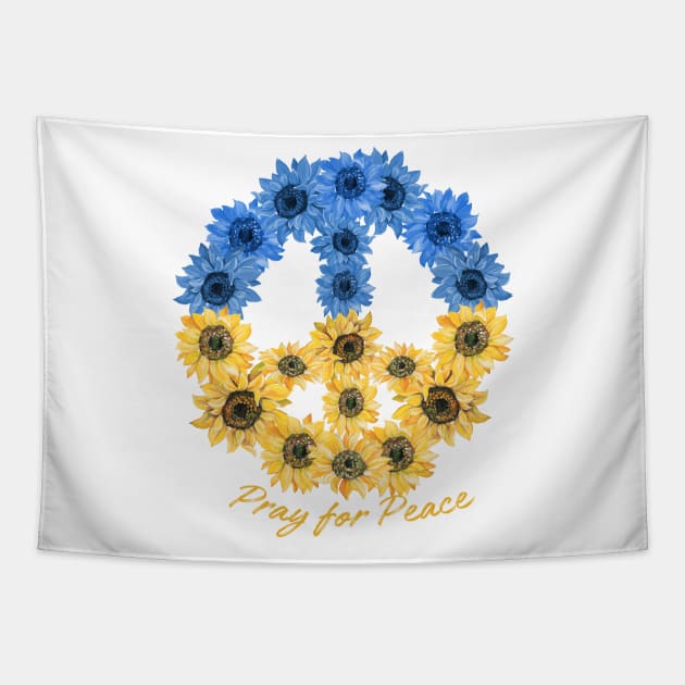 Peace for Ukraine Tapestry by Jean Plout Designs