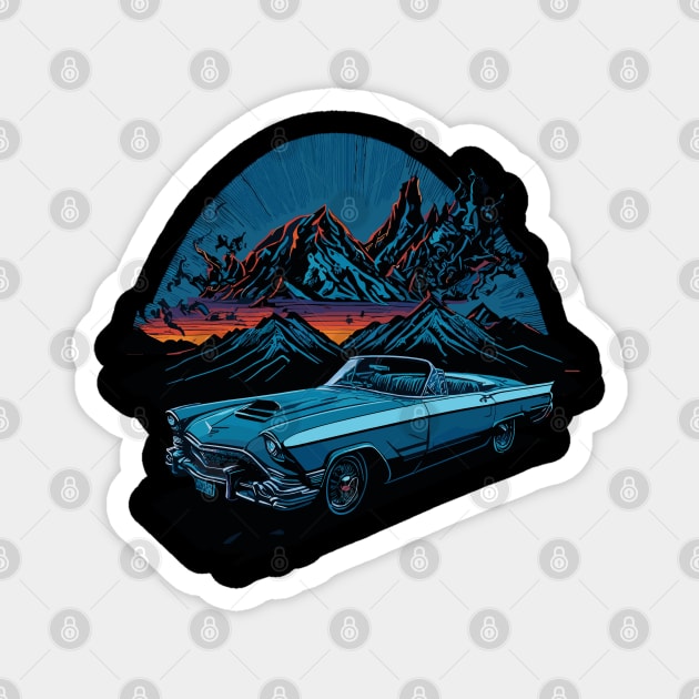 Ford Thunderbird Vintage Car Magnet by Cruise Dresses