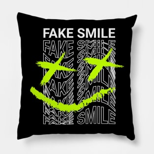 fake smile Pillow