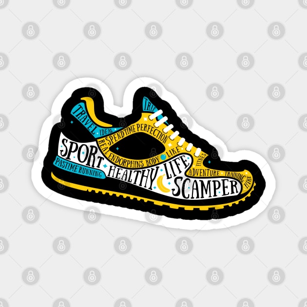 Training Shoes Typography Magnet by Mako Design 