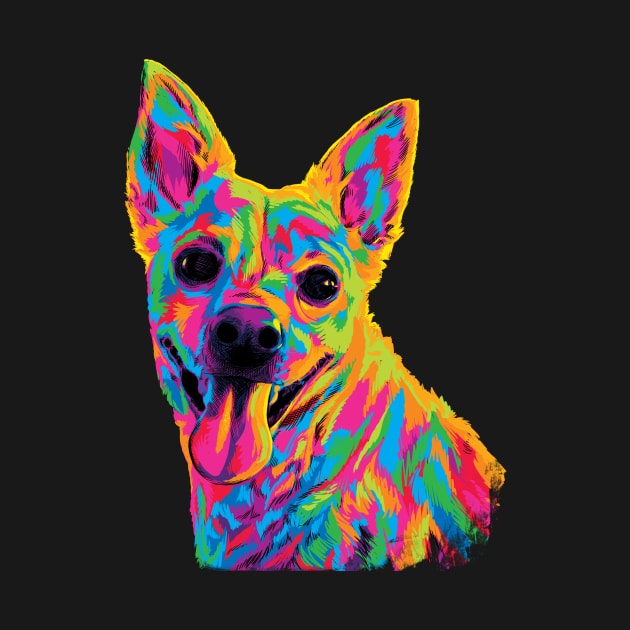 Cute Rainbow Doggo by polliadesign