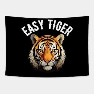 Easy Tiger Face Tapestry