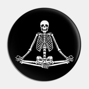 Meditating Skeleton Lotus Yoga Pin