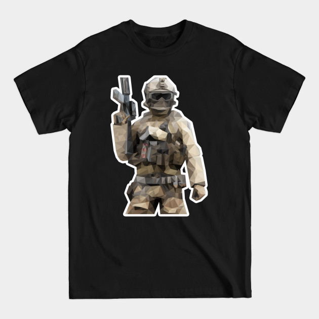 Disover Poly Soldier - Battlefield - T-Shirt