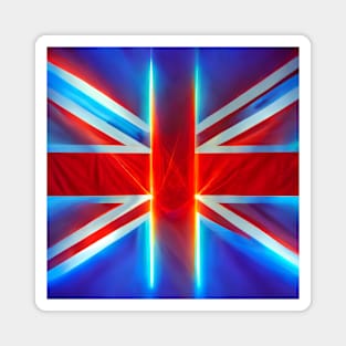 Neon Union Flag Abstract Union Jack Magnet