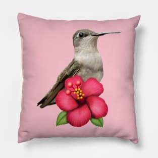 Hummingbird Hibiscus! Pillow