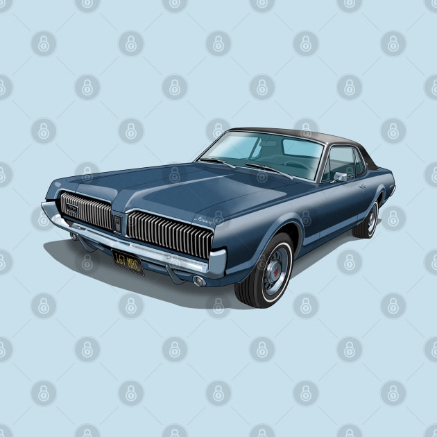 1967 Mercury Cougar in caspian blue by candcretro