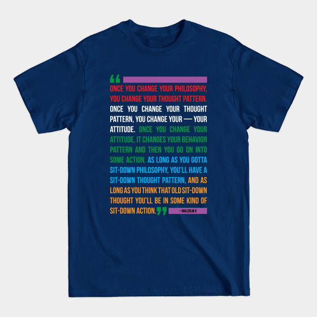 Disover Black istory Month - Malcolm X Quote - T-Shirt