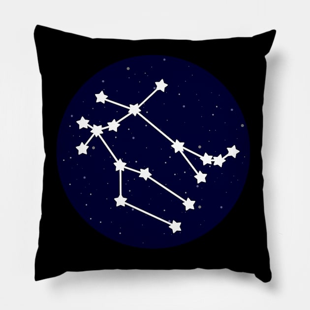 Gemini Zodiac Constellation Pillow by lulubee