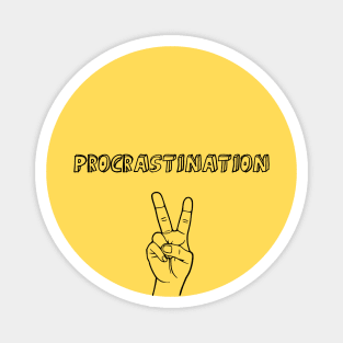 Procrastination, mustard Magnet