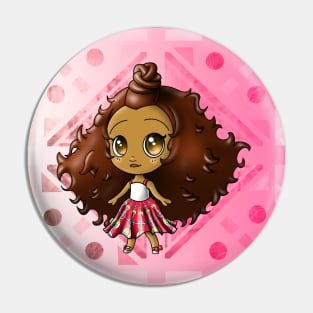 Biracial Girl Pin