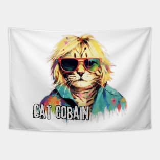 Cat Cobain for cat and grunge lovers Tapestry