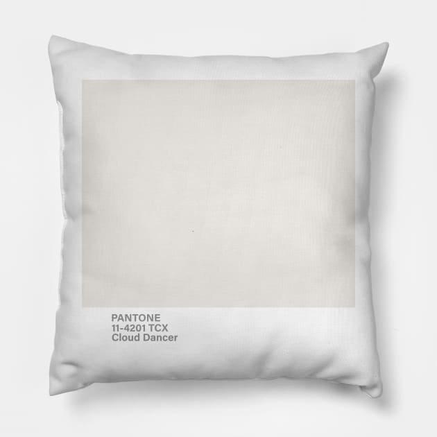 pantone 11-4201 TCX Cloud Dancer Pillow by princessmi-com