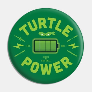 Turtle Power - ooze green Pin