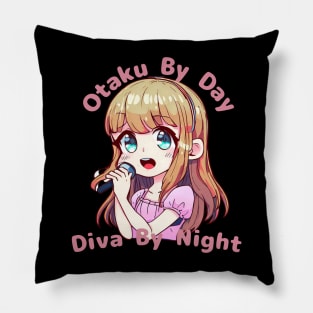 Otaku by day Karaoke Singer in Tokyo Pillow