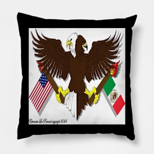 double-headed eagle who holds the flags that act a Pillow