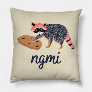 NGMI Racoon Pillow