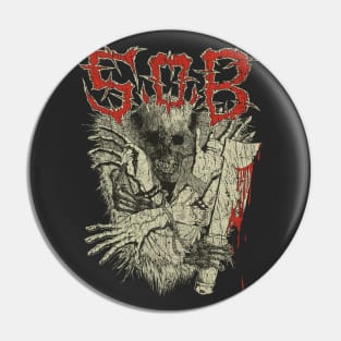 Sabotage Organized Barbarian 1983 Pin