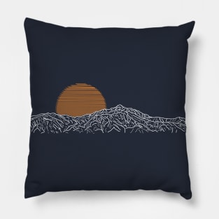 Mountain rising sun Pillow