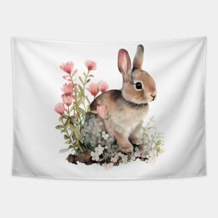 Hare with flowers Tapestry