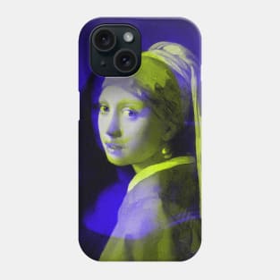 Mona Lisa with a Pearl Earring Interactive Yellow&Blue Filter By Red&Blue Phone Case