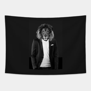 Lion in suit hipster - art print variant Tapestry