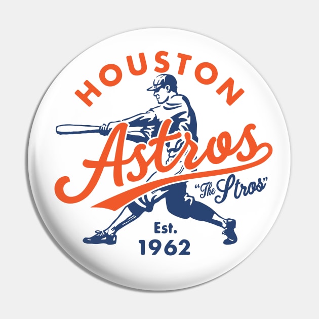 Old Style Houston Astros 3 by Buck Tee Pin by Buck Tee