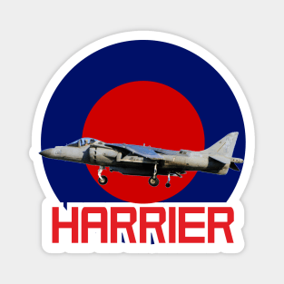 Harrier Jump jet in RAF Roundel Magnet