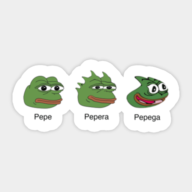 Pepe Pepera Pepega Evolution Meme Pepe The Frog Aufkleber Teepublic De