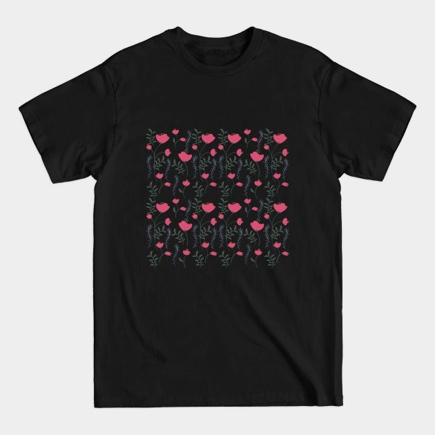 Disover Pretty Red rose pattern in Whte - Pattern Mask - T-Shirt