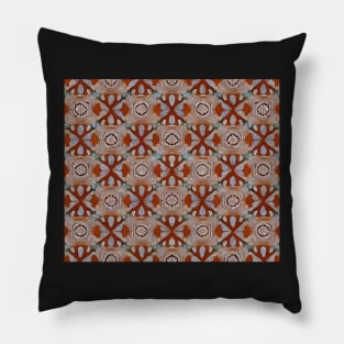 Reddish Brown Aesthetic Abstract Pattern Pillow