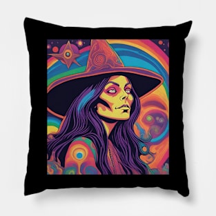 Psychedelic witch Pillow