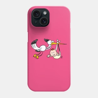 Stork with baby Phone Case