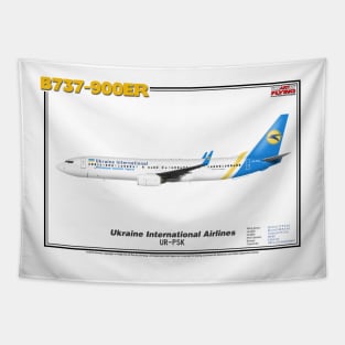 Boeing B737-900ER - Ukraine International Airlines (Art Print) Tapestry